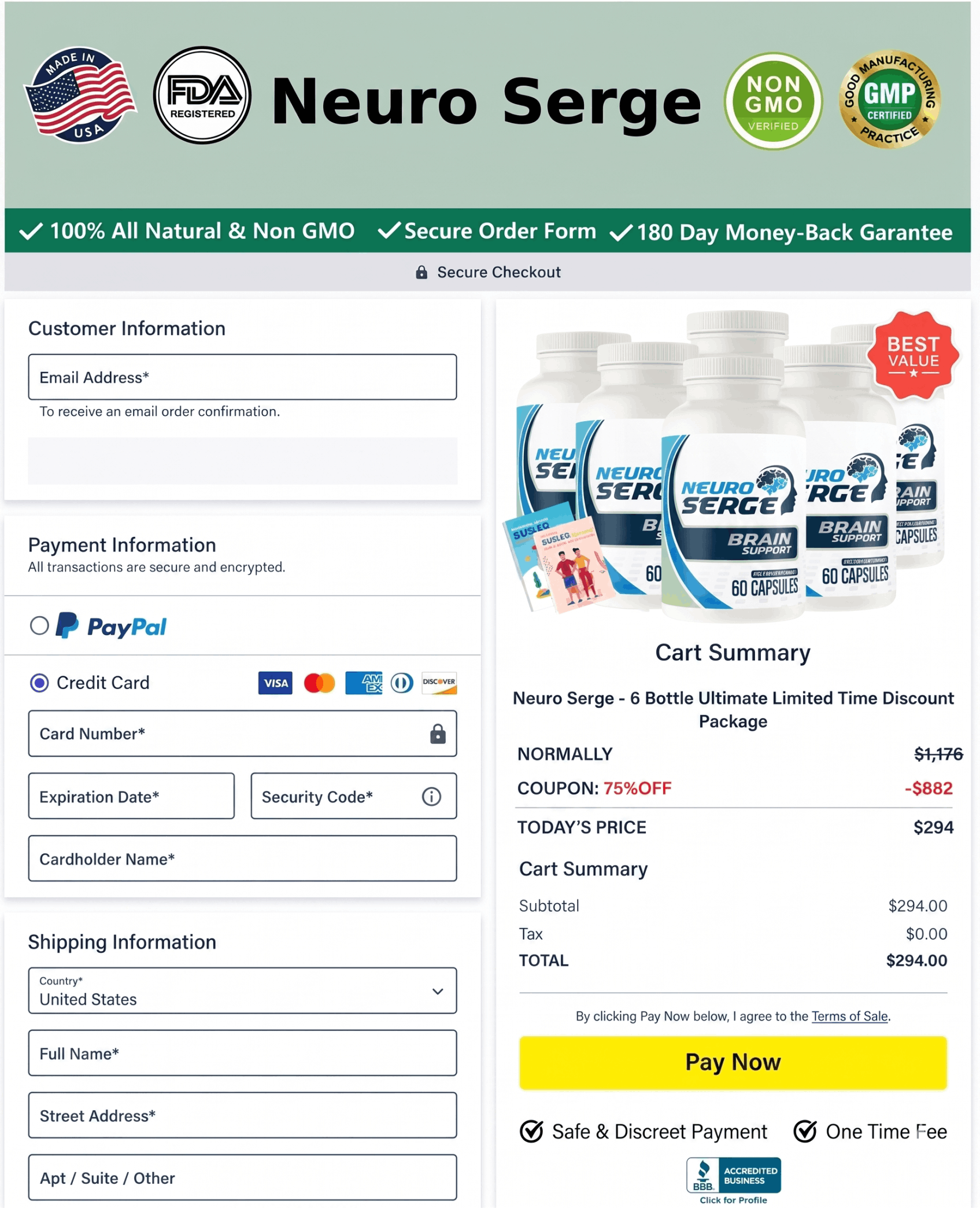 neuroserge-checkout-page